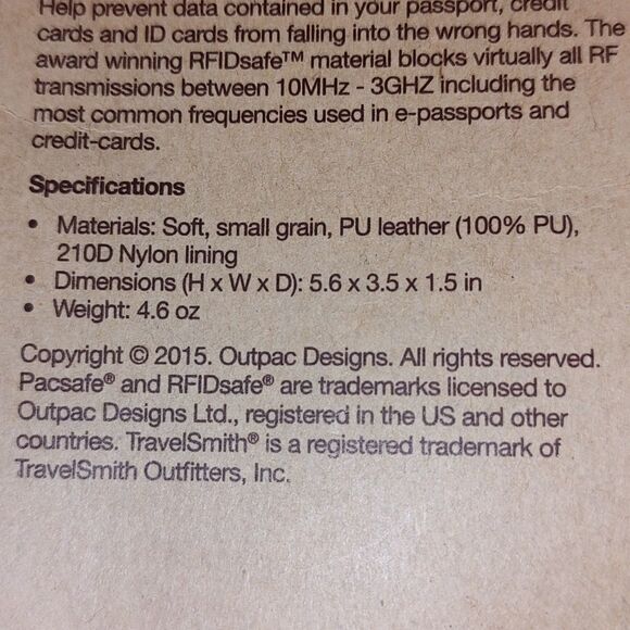 TravelSmith Ladies  RFID blocking wallet  NWT - Picture 2 of 8